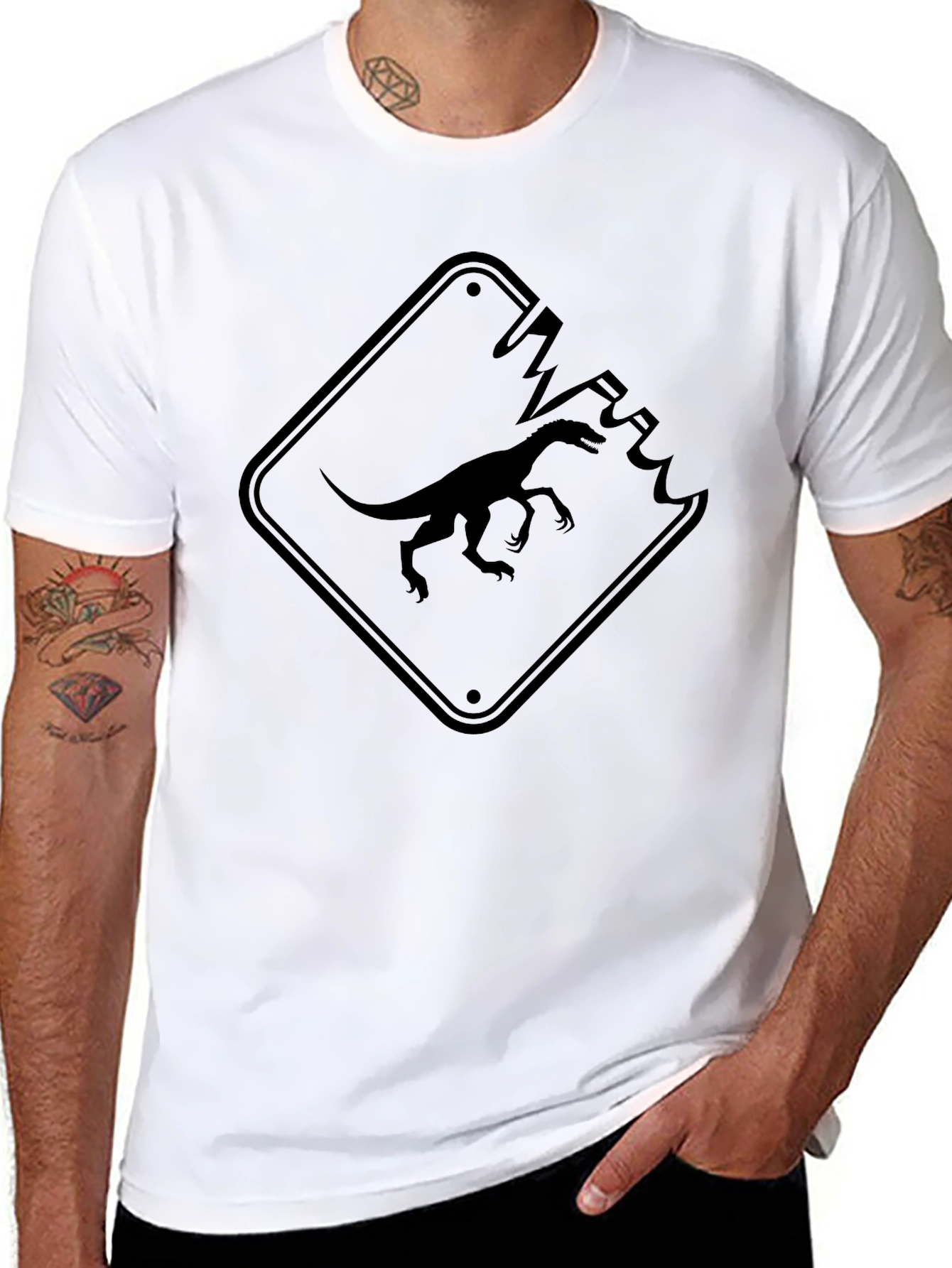 Dinosaur Sign T-Shirt - Graphic Tee