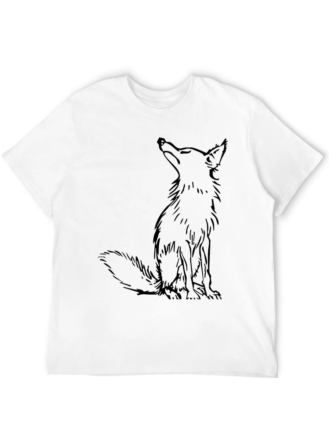 Black Fox Graphic Tee - Stylish Mens T-Shirt