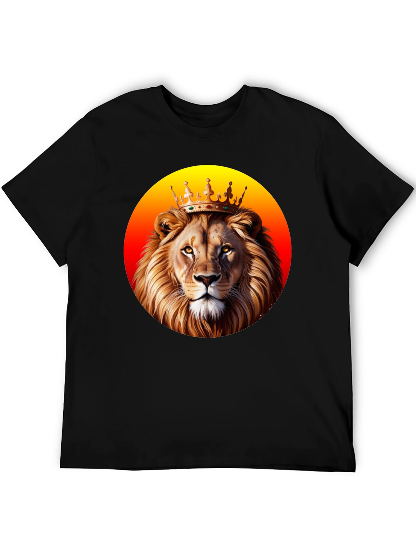 King Lion Graphic T-Shirt - Black