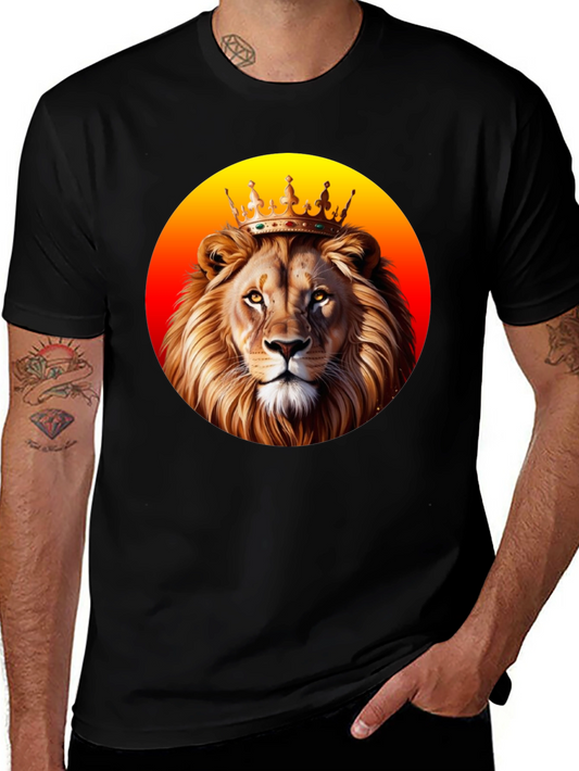 King Lion Graphic T-Shirt - Black