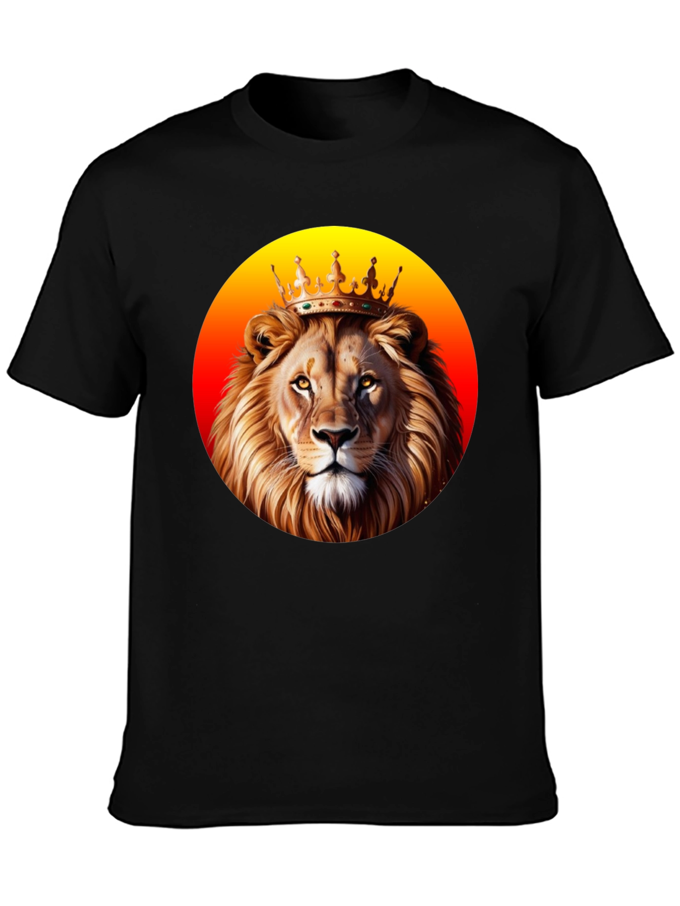 King Lion Graphic T-Shirt - Black