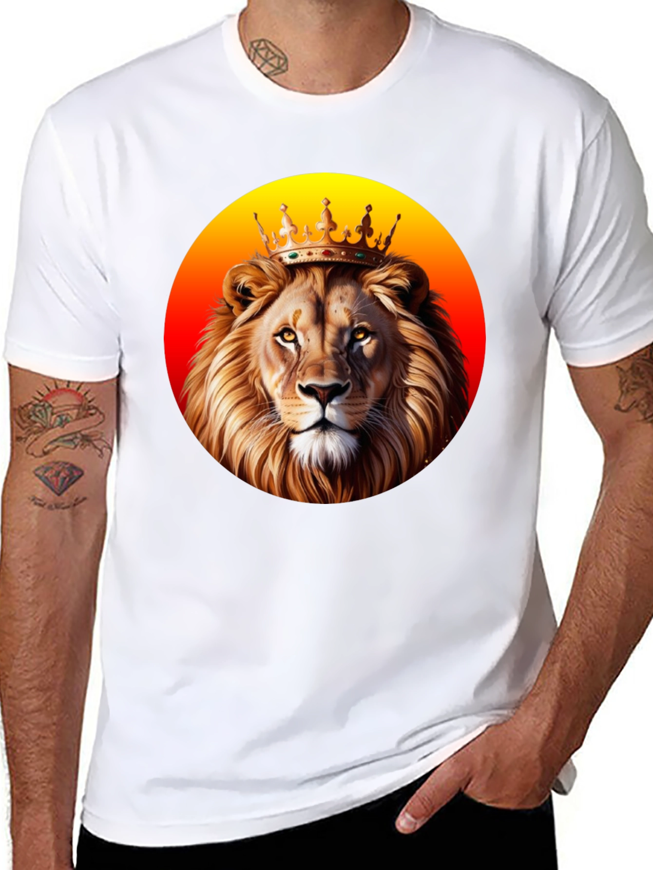King Lion Graphic T-Shirt - Black