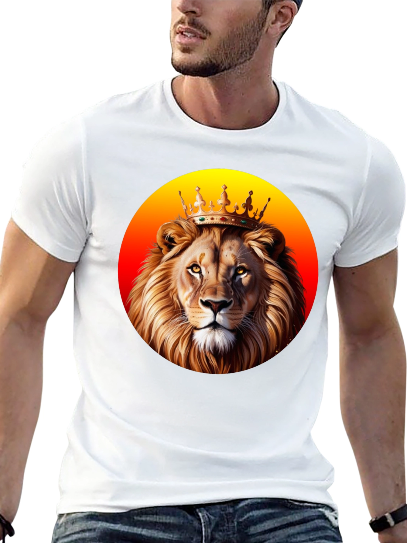 King Lion Graphic T-Shirt - Black