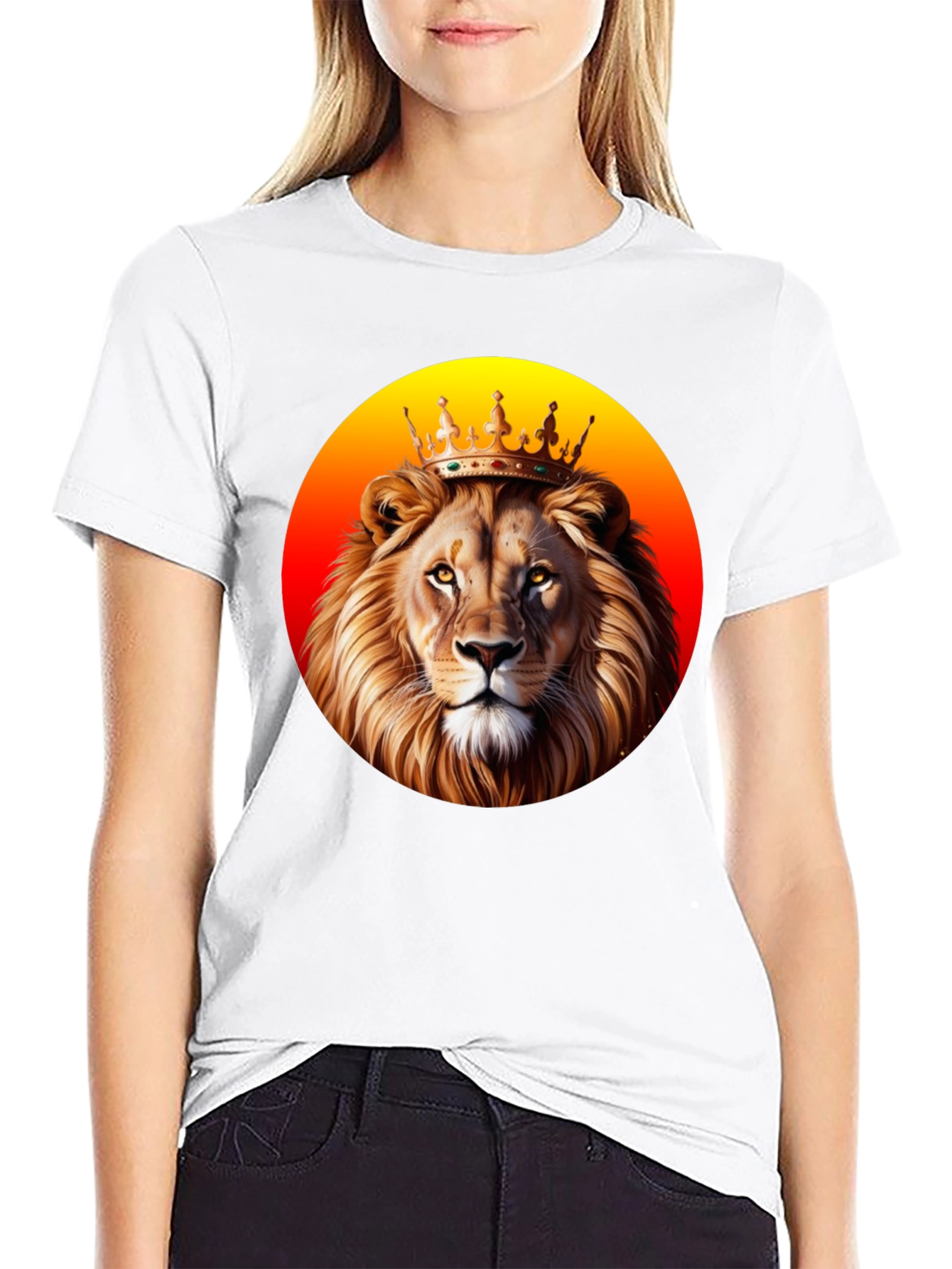 King Lion Graphic T-Shirt - Black