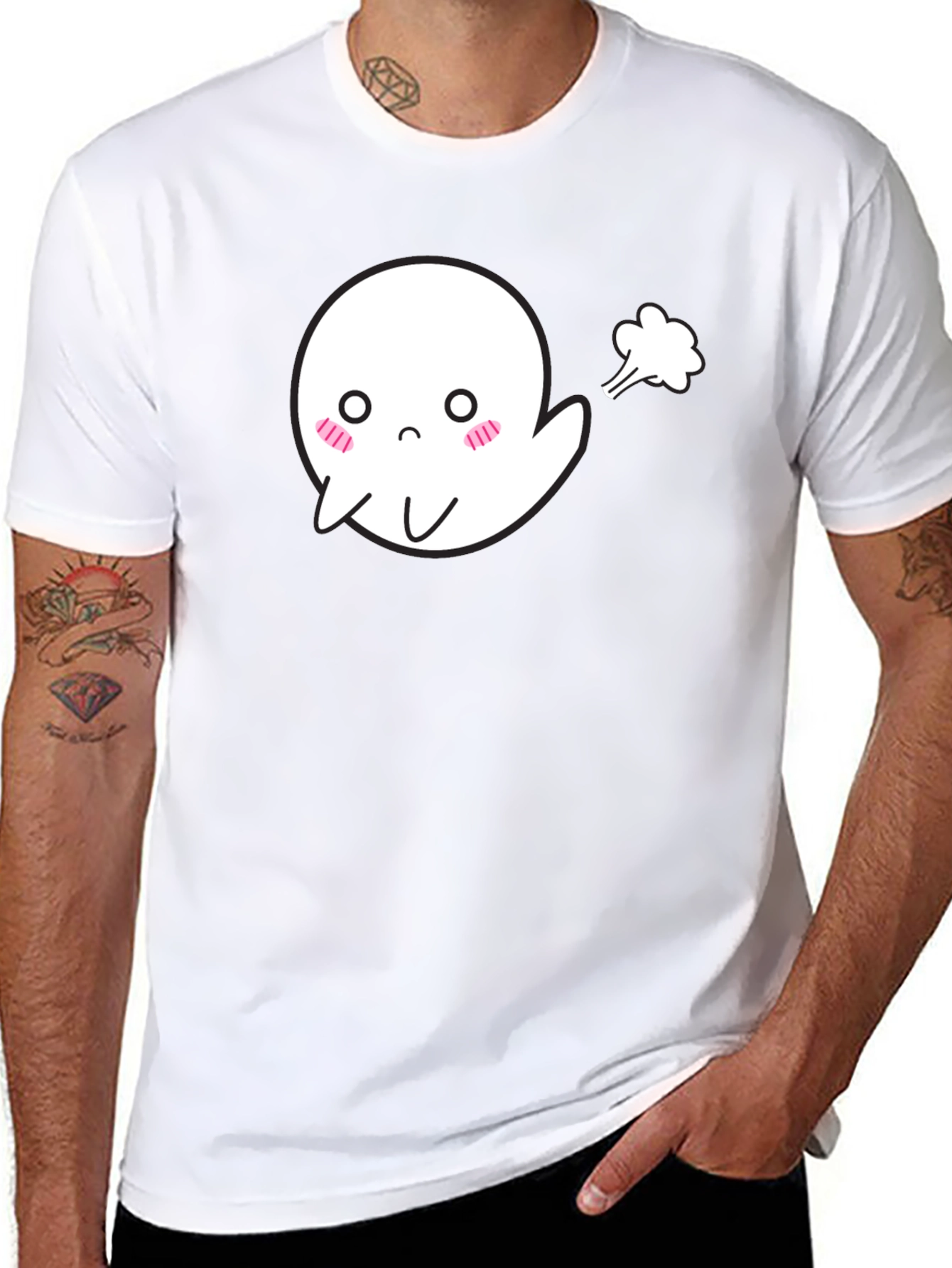 Funny Farting Ghost T-Shirt - Halloween Tee