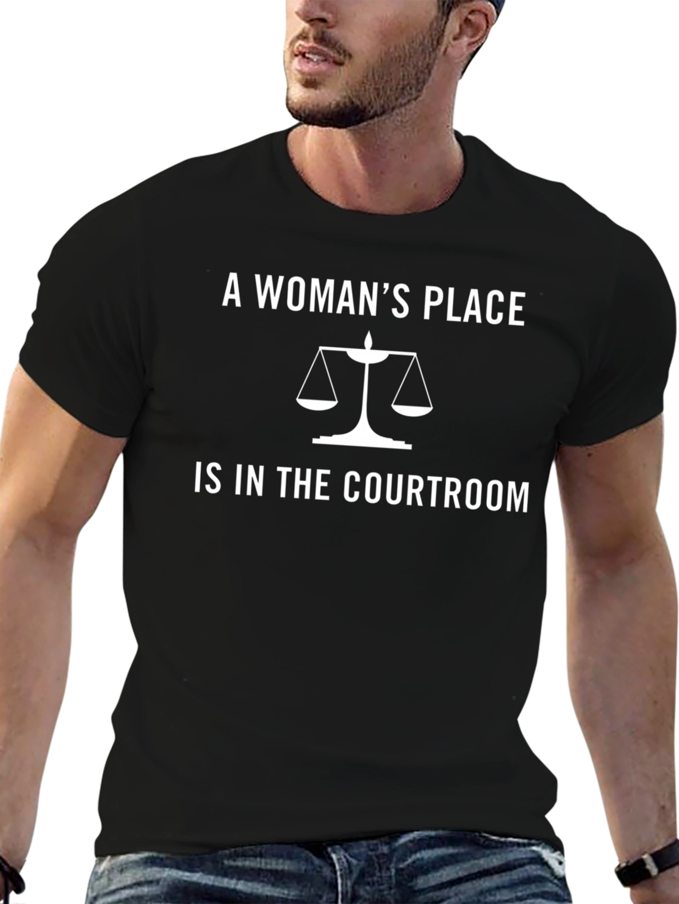 Womans Place Courtroom Tee - Empowering Statement Shirt