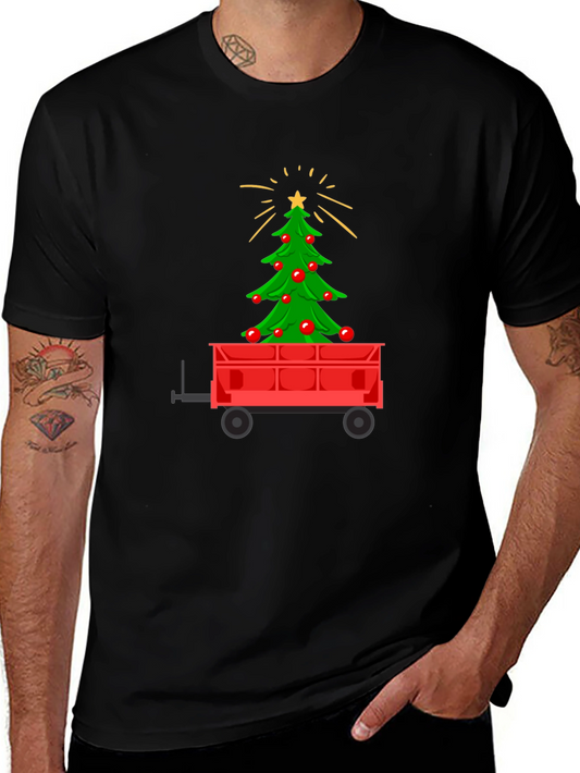 Christmas Tree in Wagon Graphic Tee