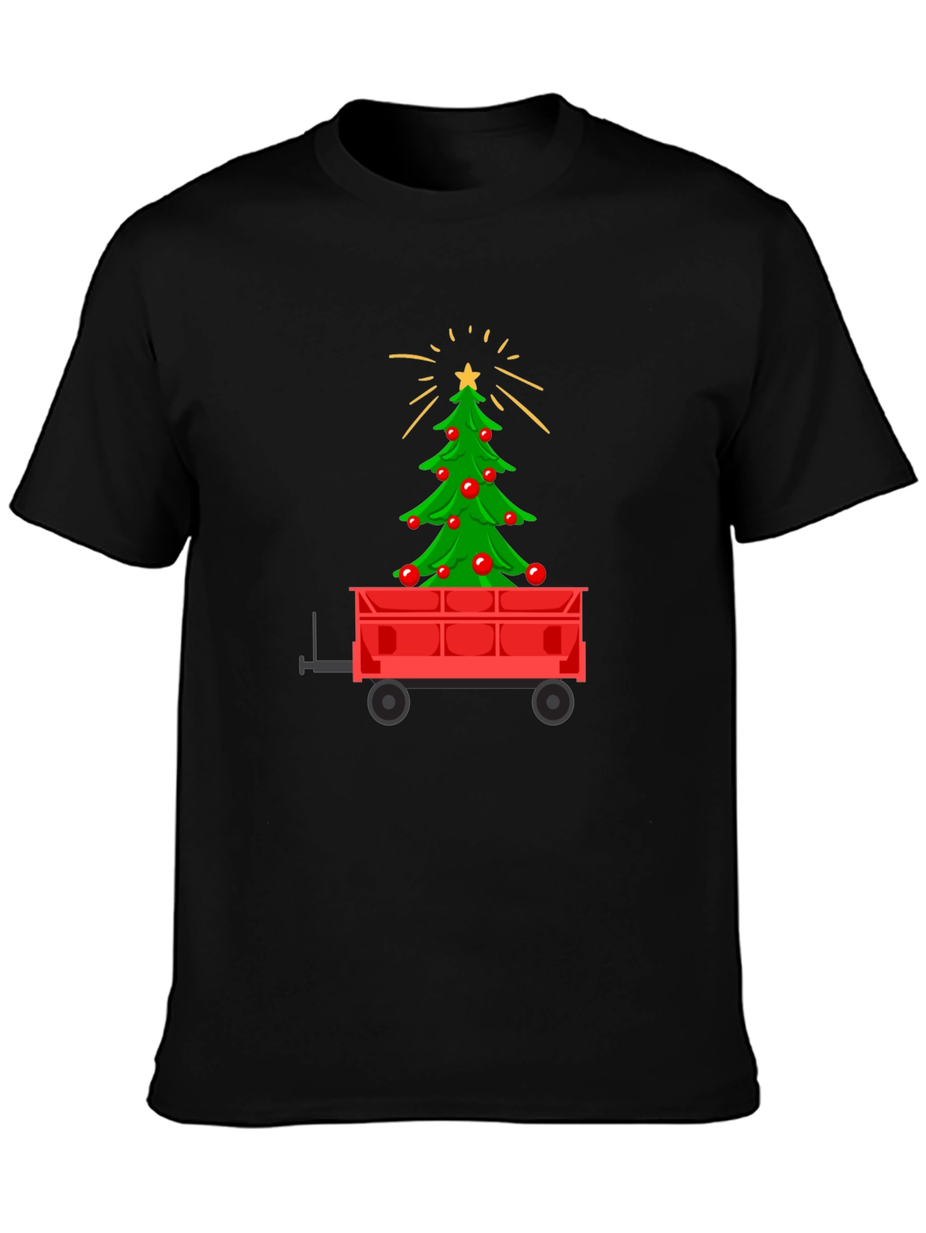 Christmas Tree in Wagon Graphic Tee