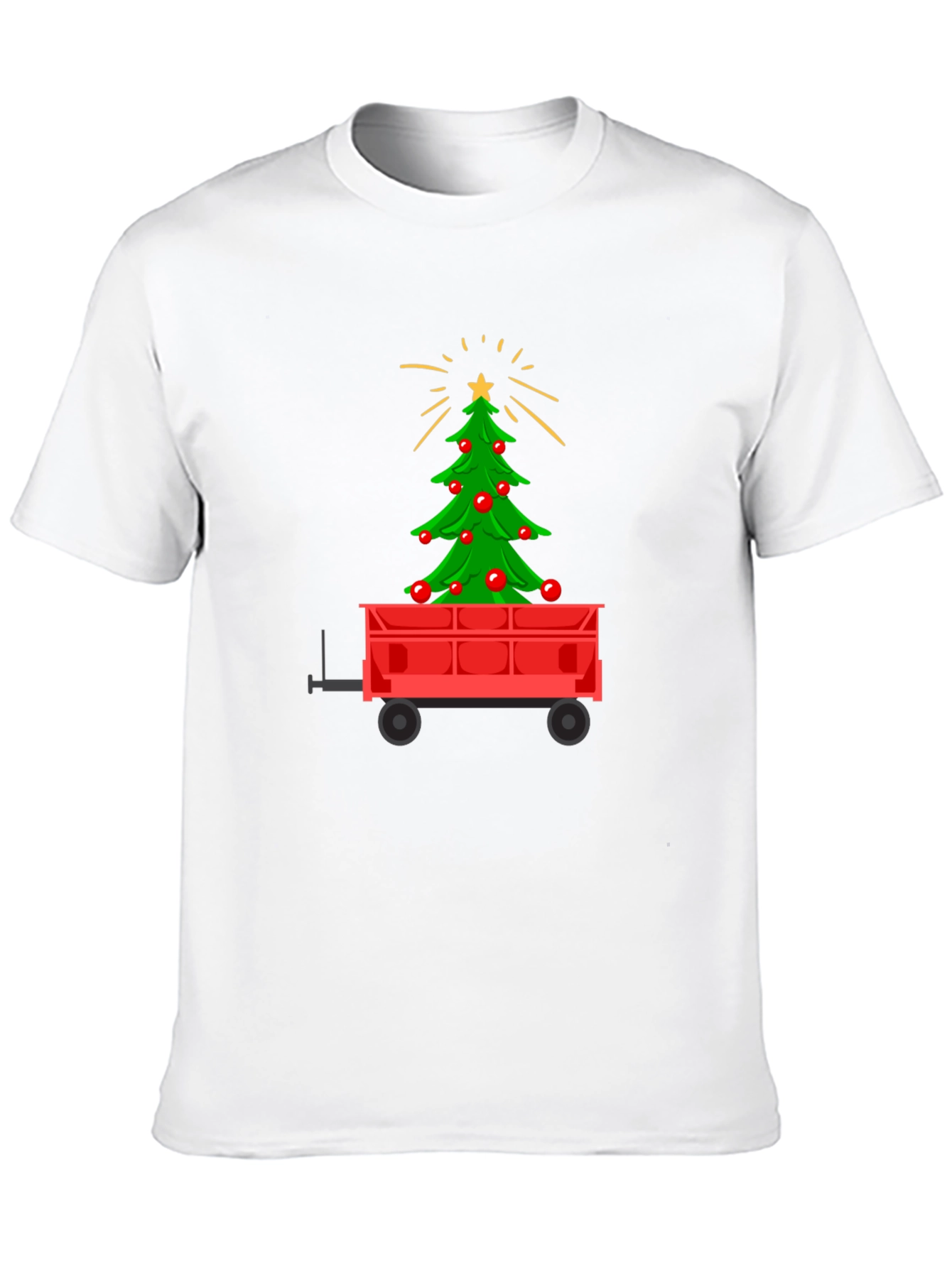 Christmas Tree in Wagon Graphic Tee