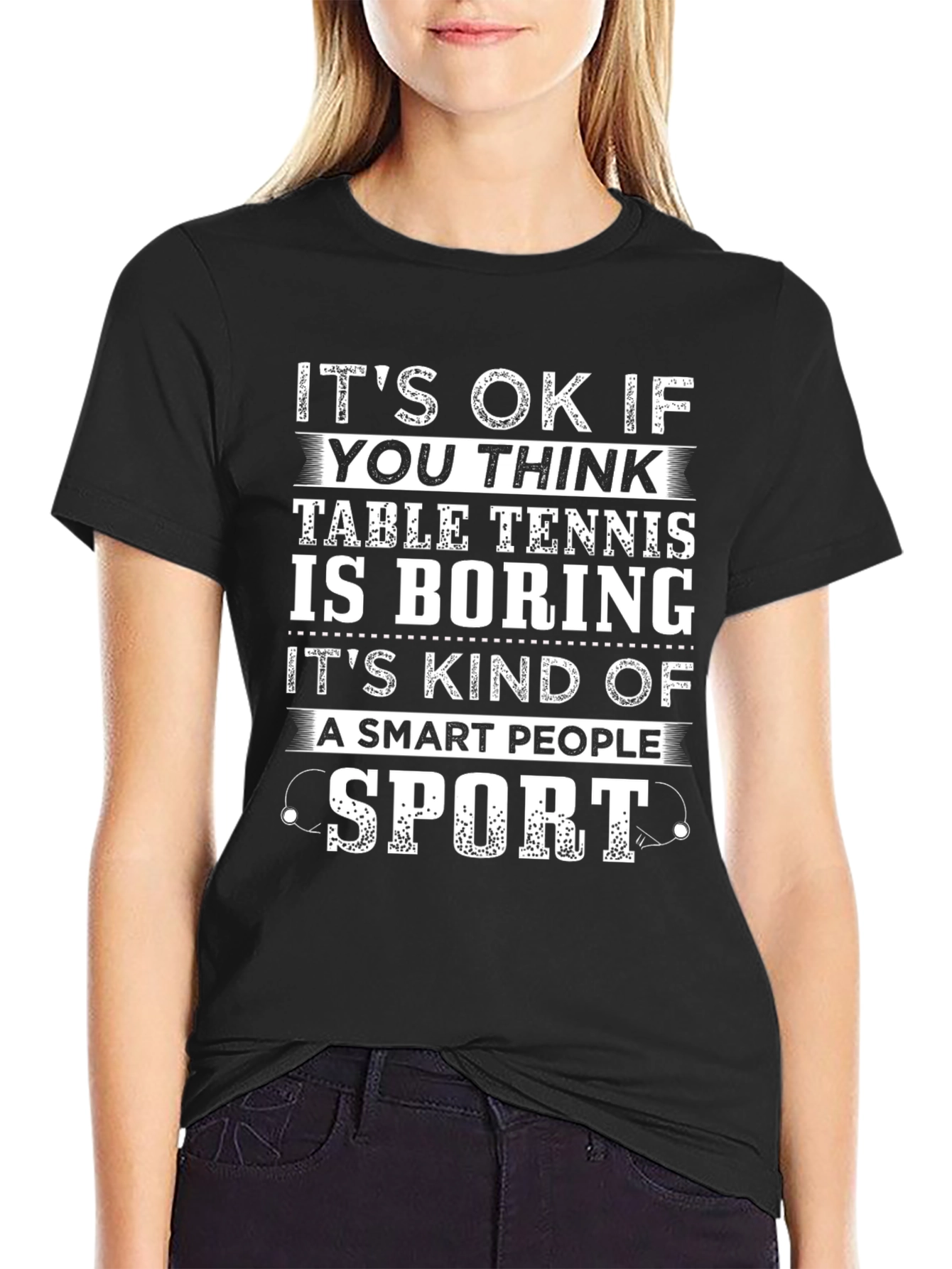 Funny Table Tennis Smart People Sport Graphic T-Shirt