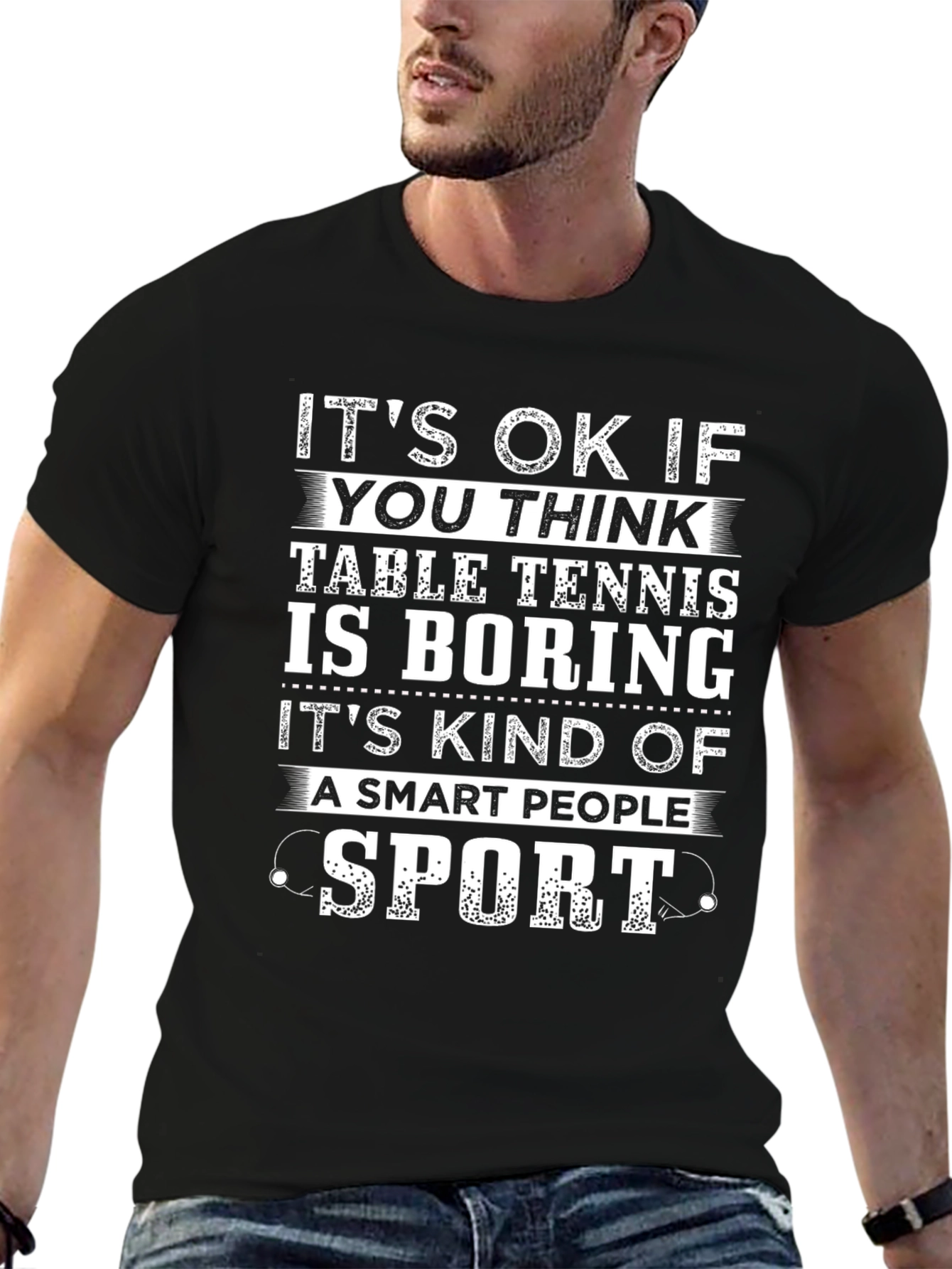 Funny Table Tennis Smart People Sport Graphic T-Shirt