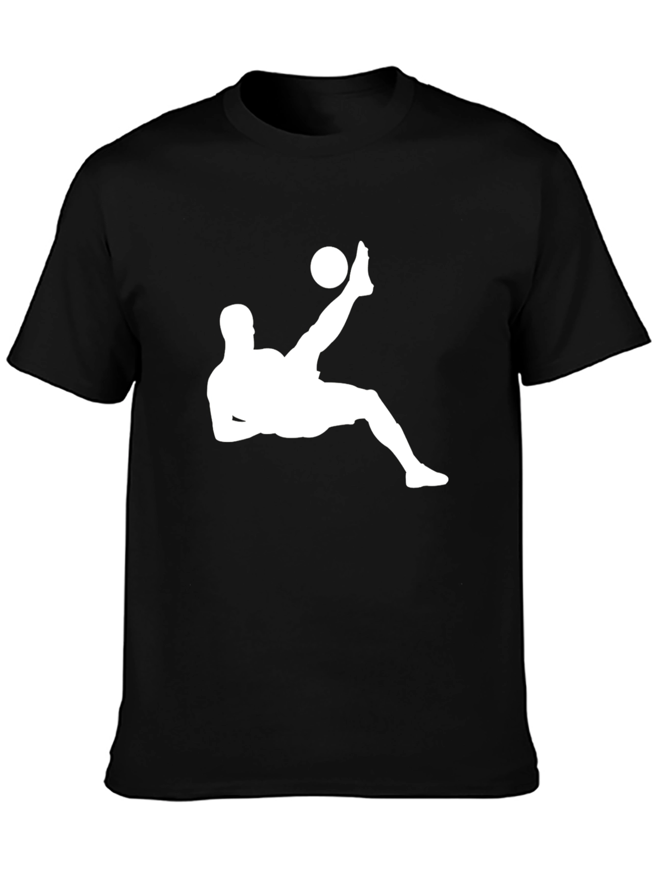 Soccer Kick Graphic Tee - Stylish Mens Black T-Shirt