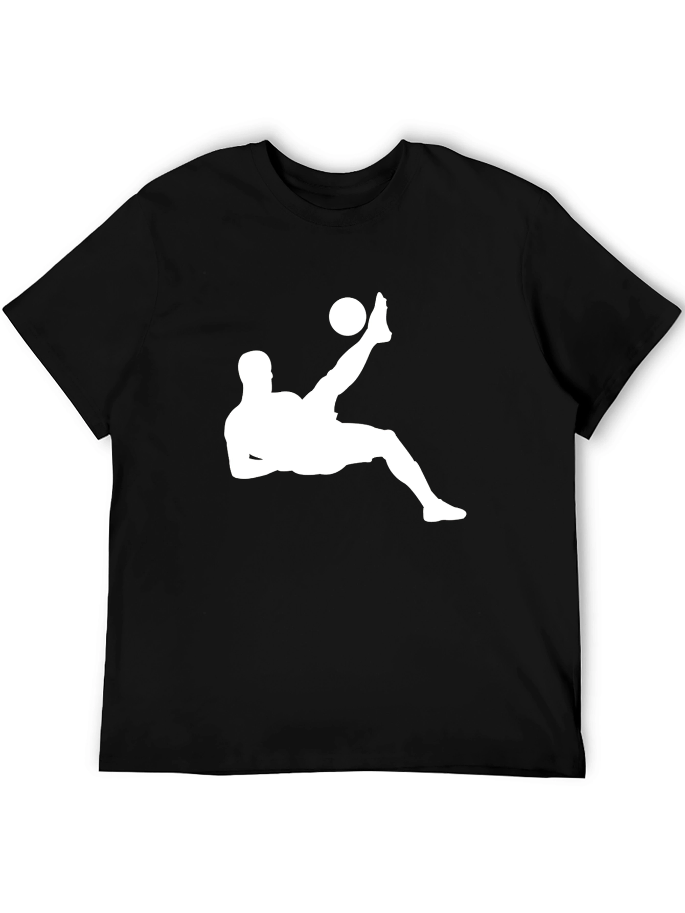 Soccer Kick Graphic Tee - Stylish Mens Black T-Shirt