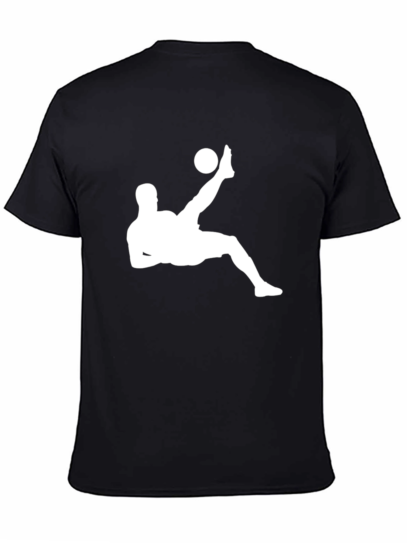 Soccer Kick Graphic Tee - Stylish Mens Black T-Shirt