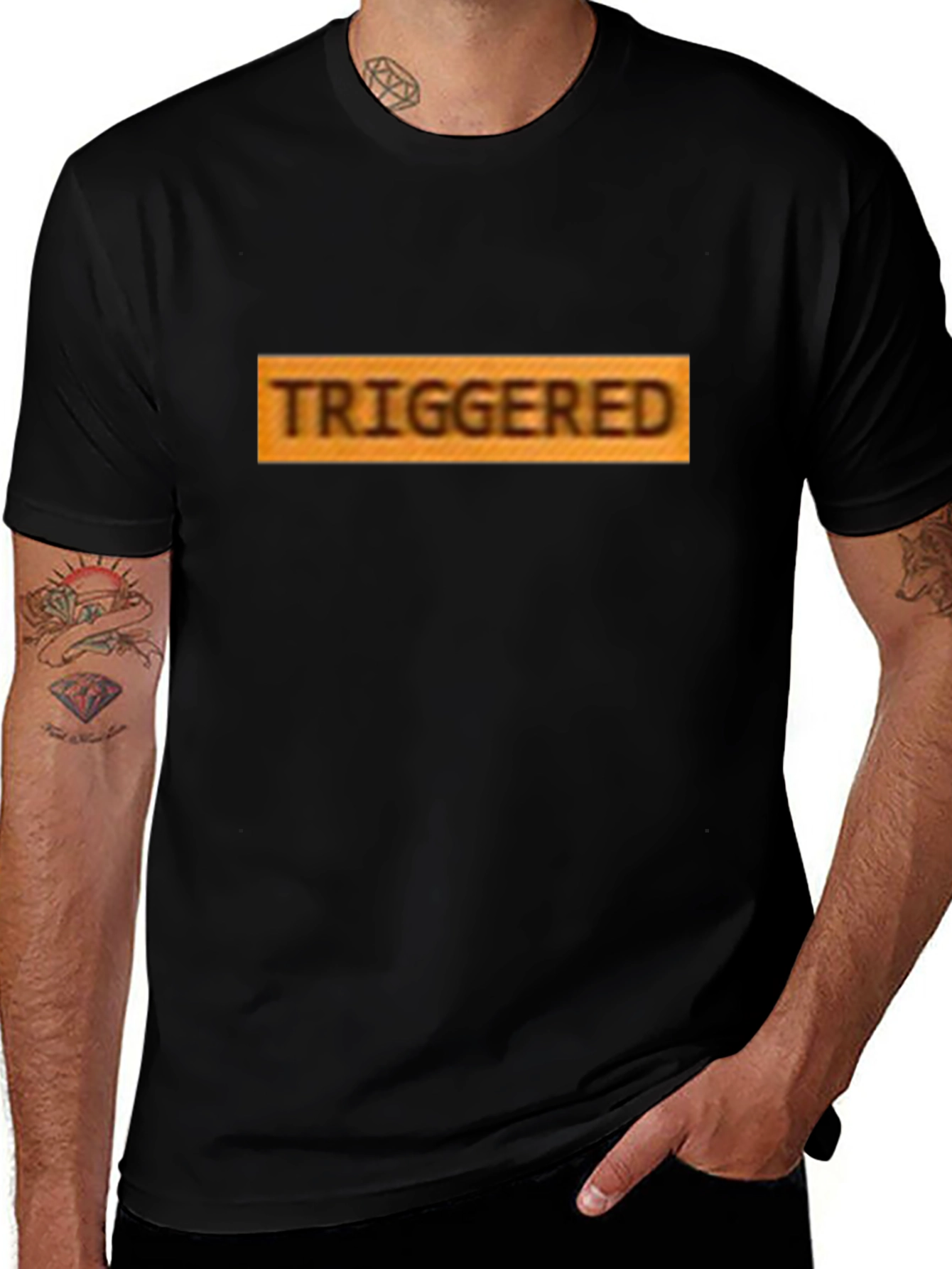 Triggered Graphic Tee - Black Short Sleeve T-Shirt