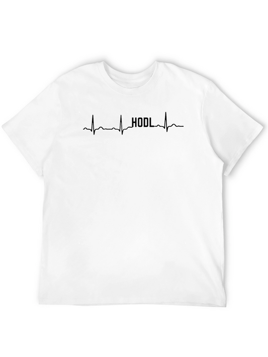HODL Heartbeat Black T-Shirt - Crypto Investor Tee