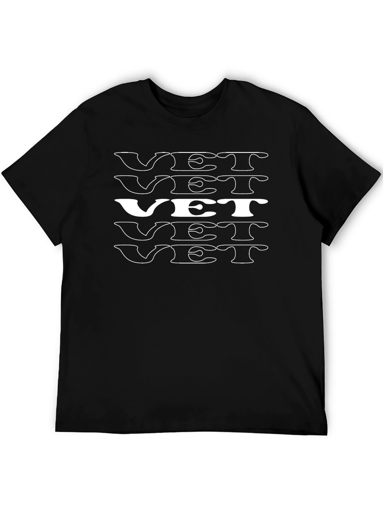 VET Graphic T-Shirt - Black Stylish Veteran Apparel