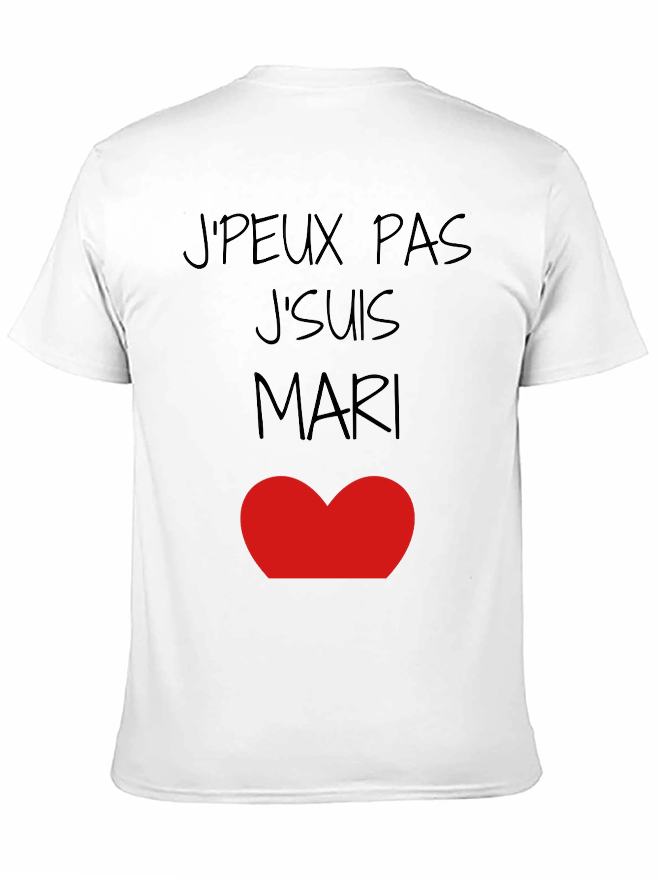 JPeux Pas JSuis Mari Heart Graphic Tee