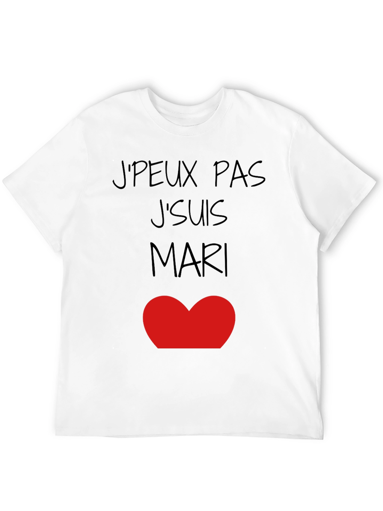 JPeux Pas JSuis Mari Heart Graphic Tee