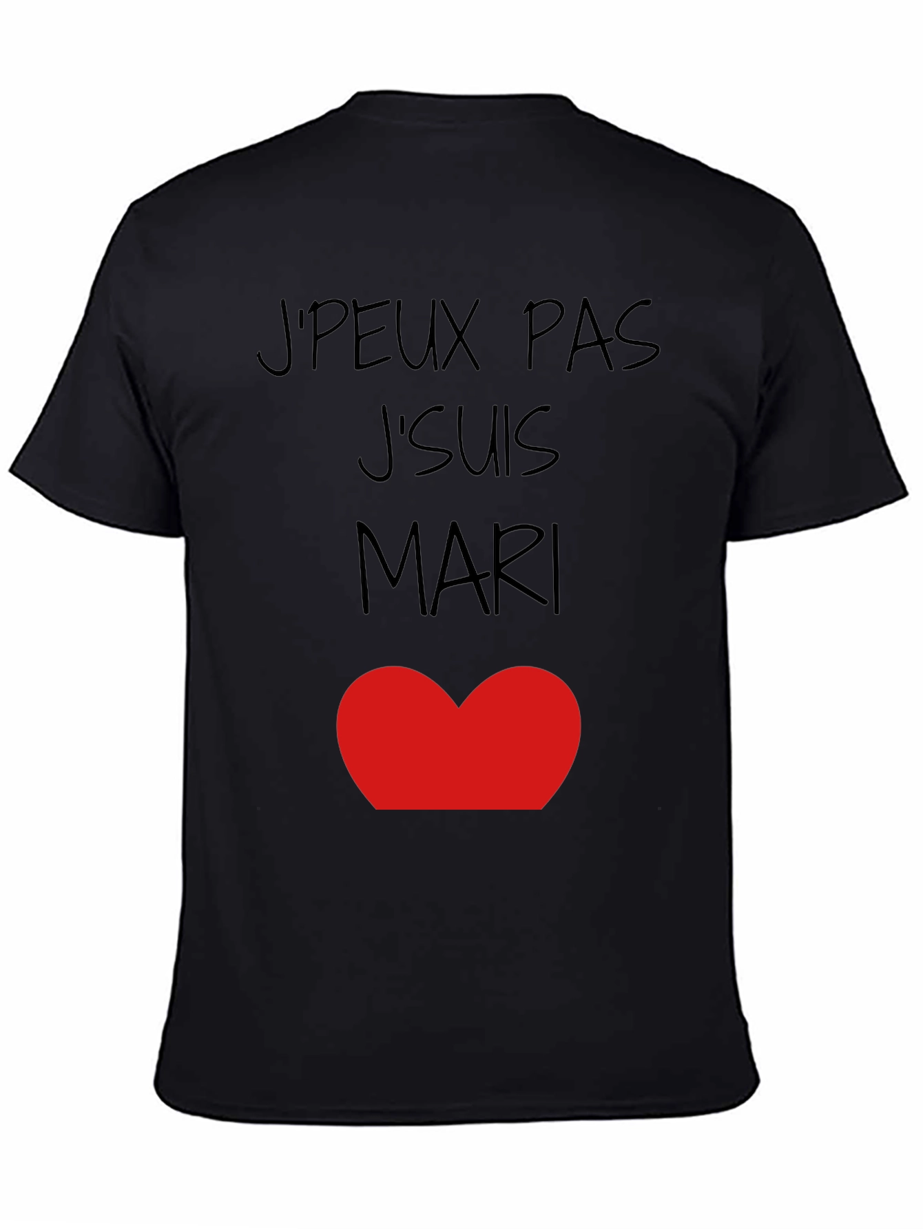 JPeux Pas JSuis Mari Heart Graphic Tee
