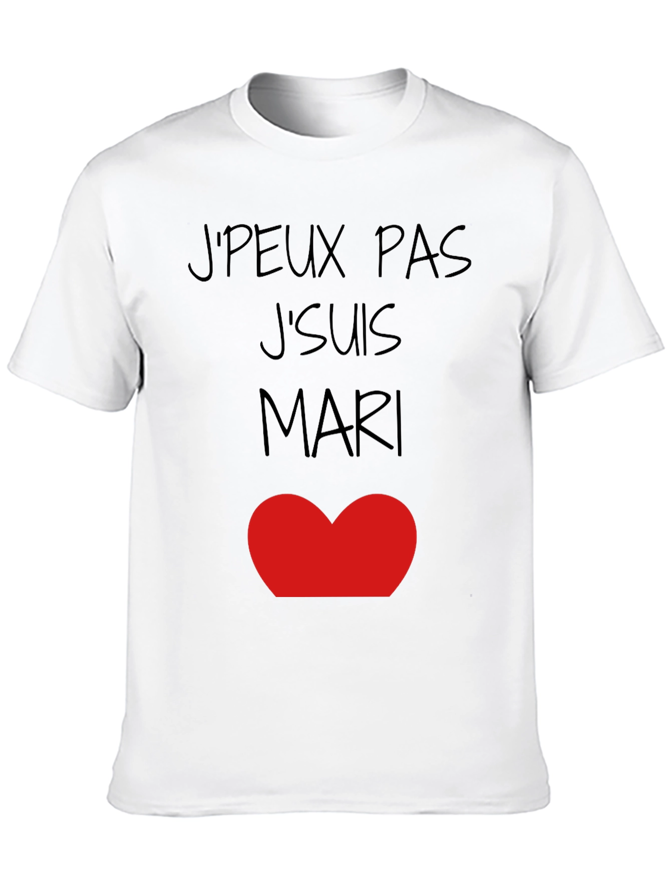 JPeux Pas JSuis Mari Heart Graphic Tee