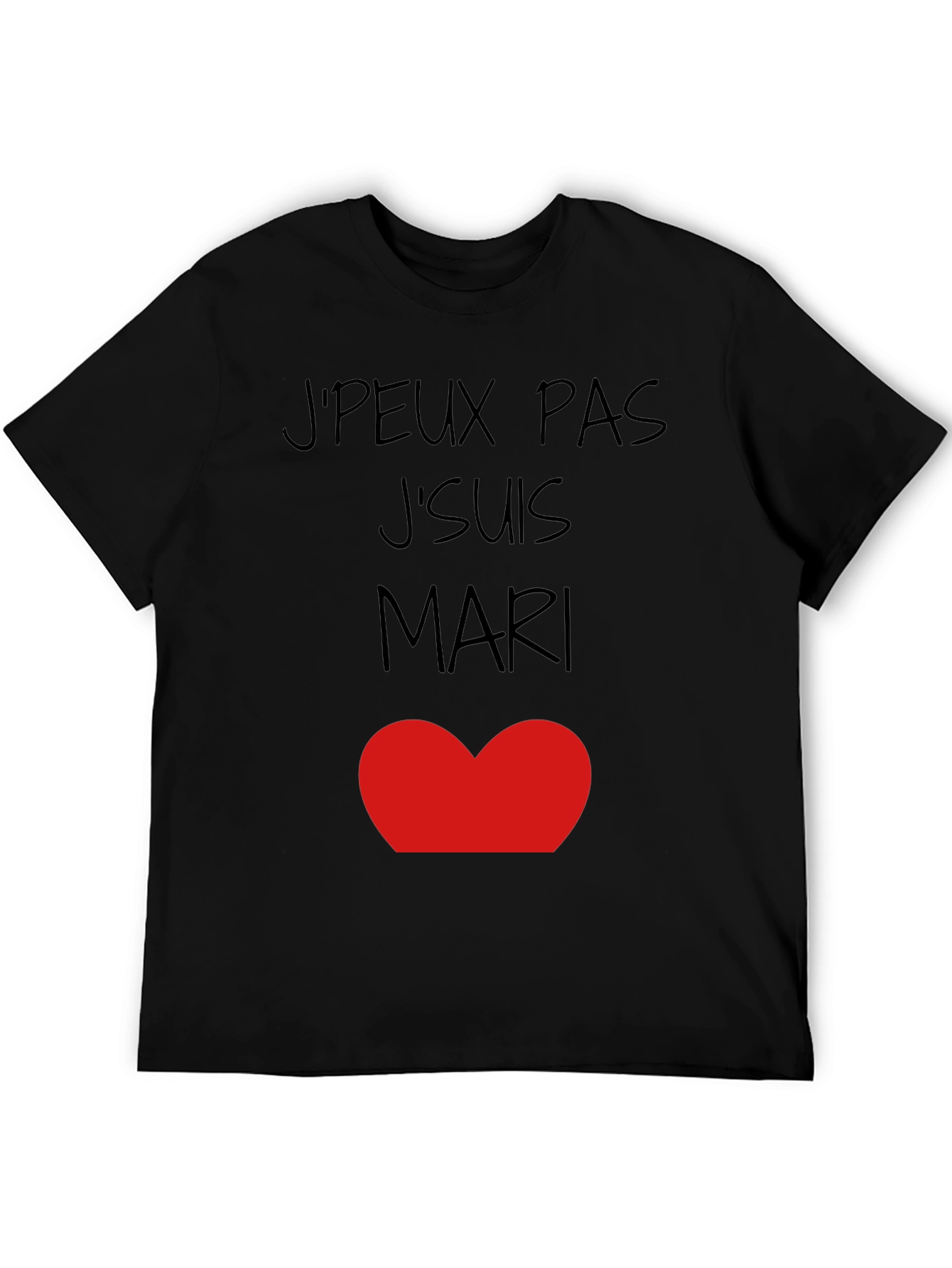 JPeux Pas JSuis Mari Heart Graphic Tee