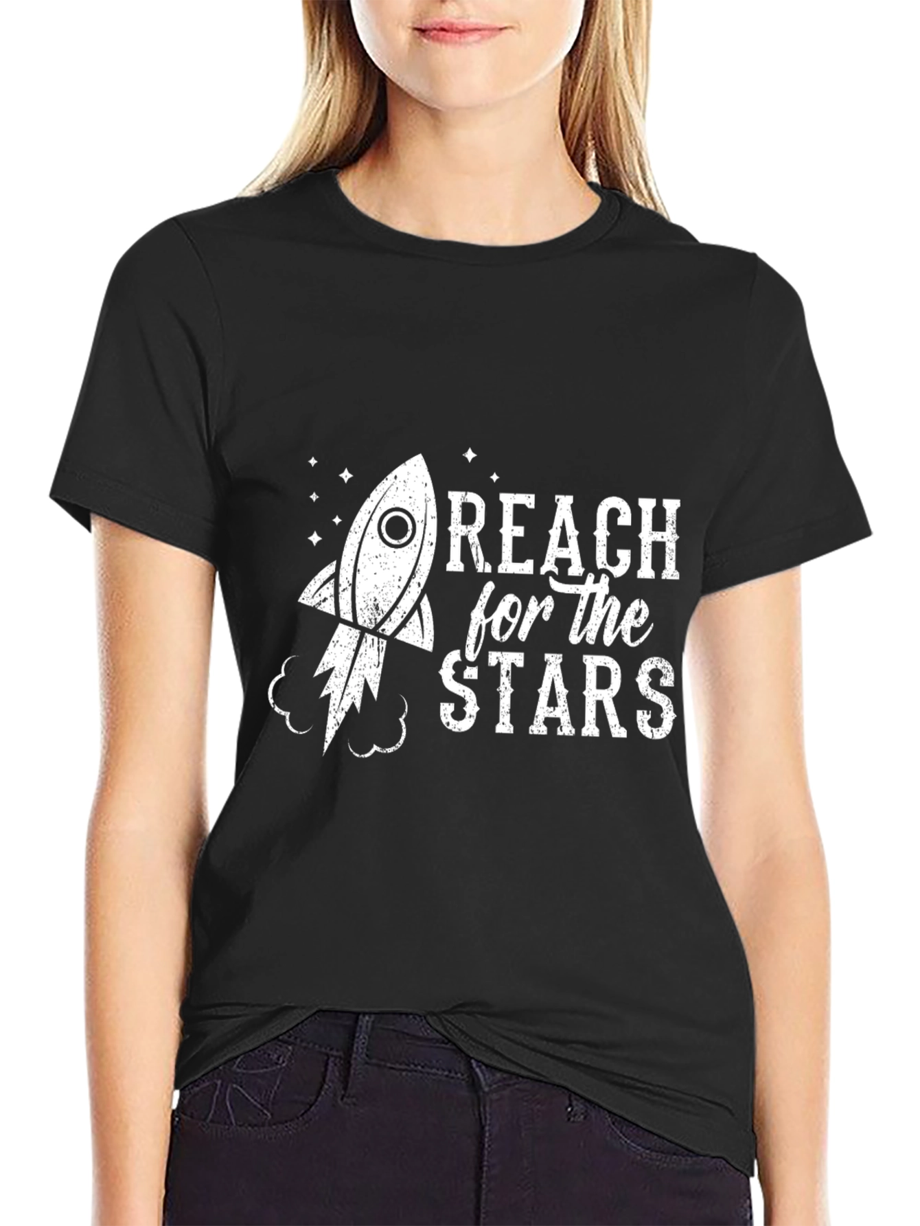 Reach for the Stars Rocket Graphic Tee