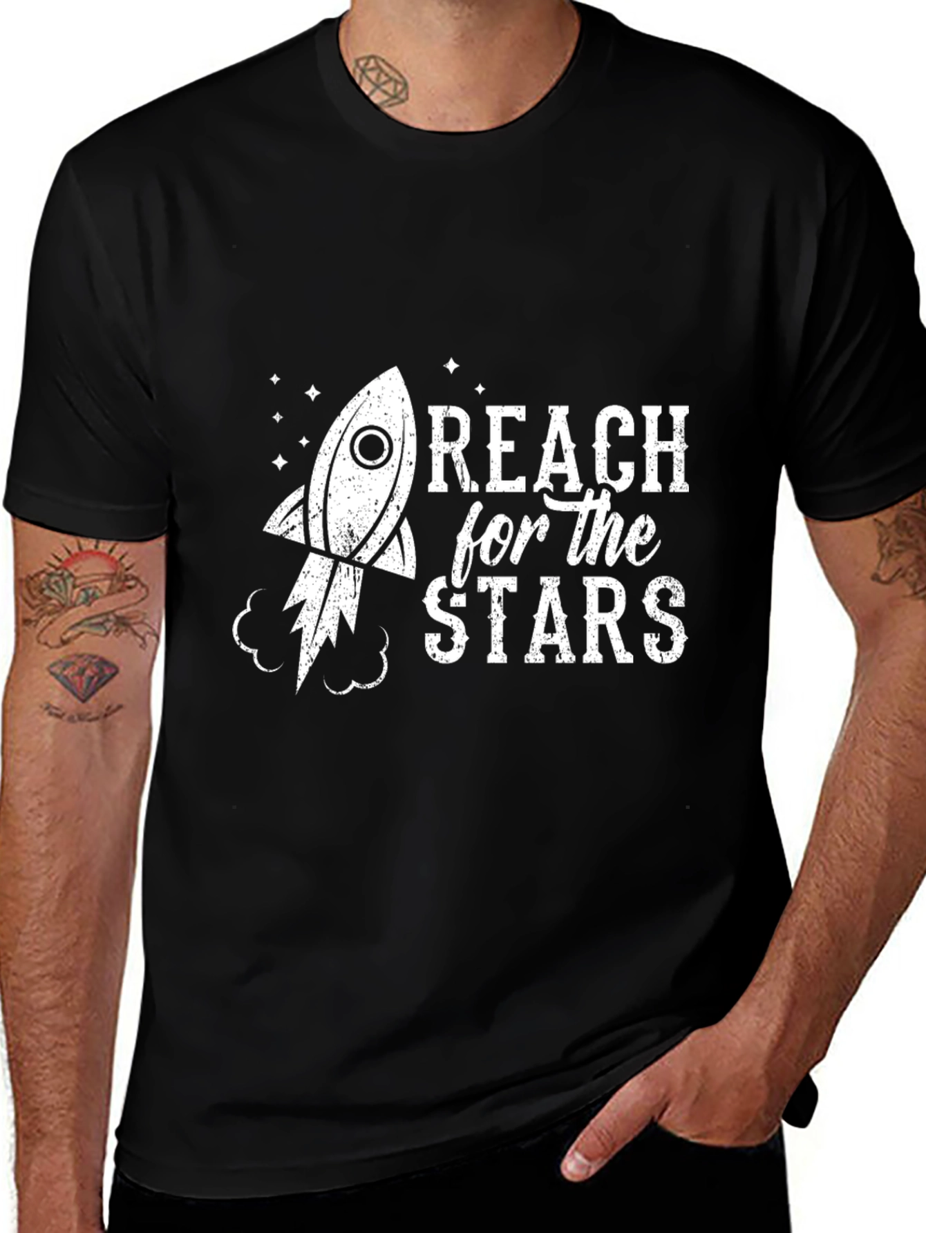 Reach for the Stars Rocket Graphic Tee