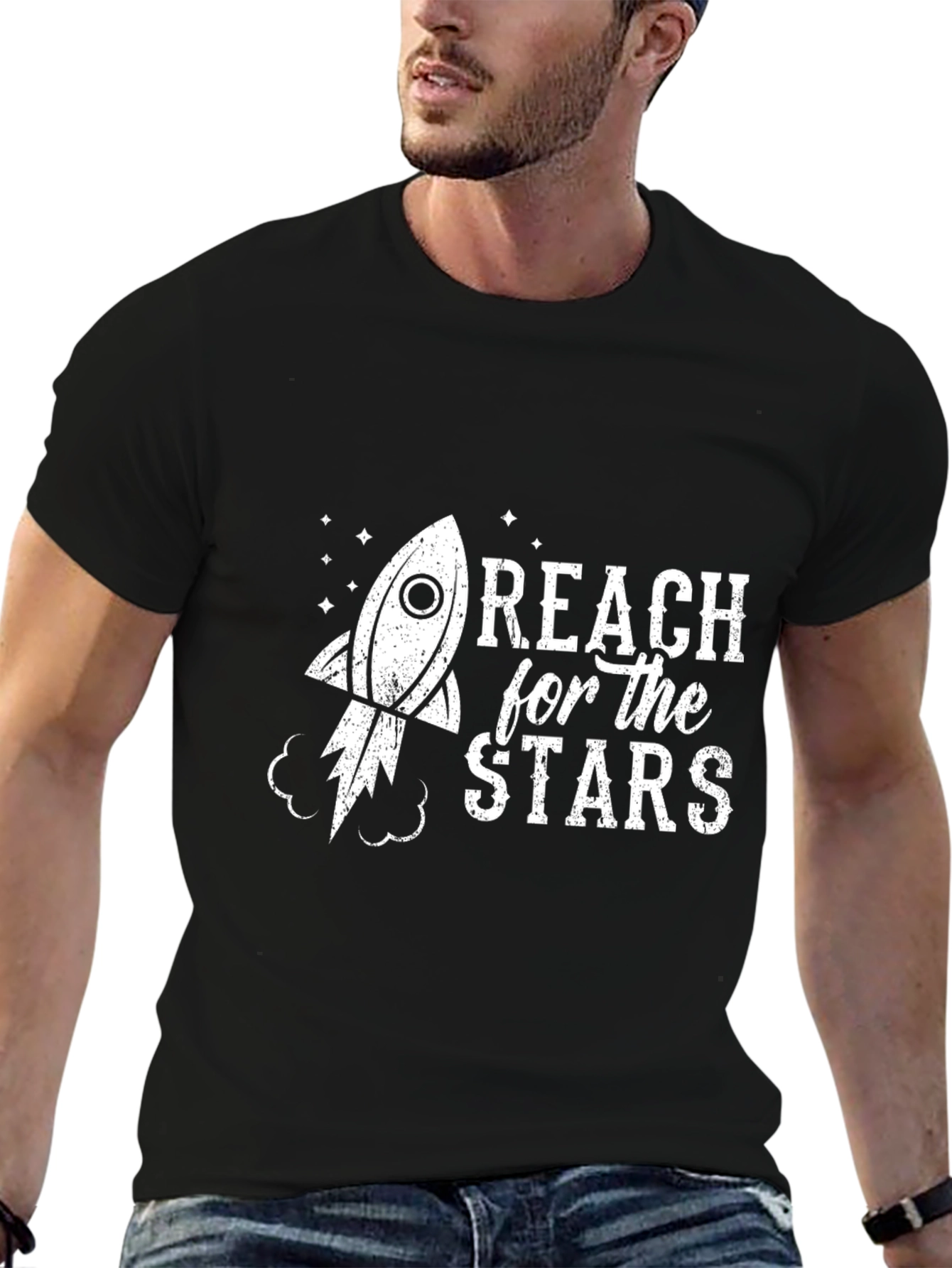 Reach for the Stars Rocket Graphic Tee