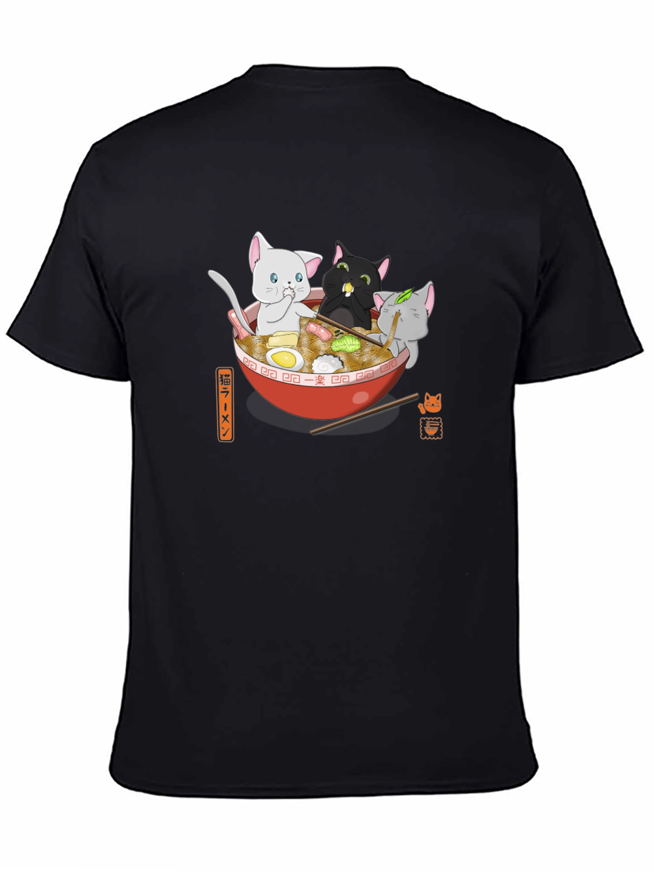 Cats Ramen Bowl T-Shirt - Kawaii Noodle Tee