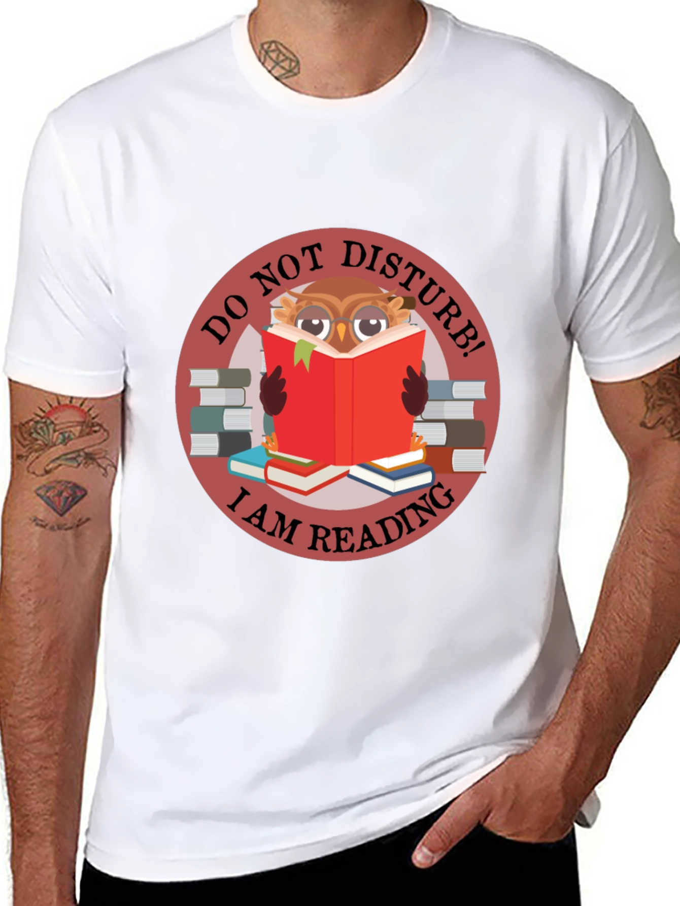 Do Not Disturb Owl Reading T-Shirt