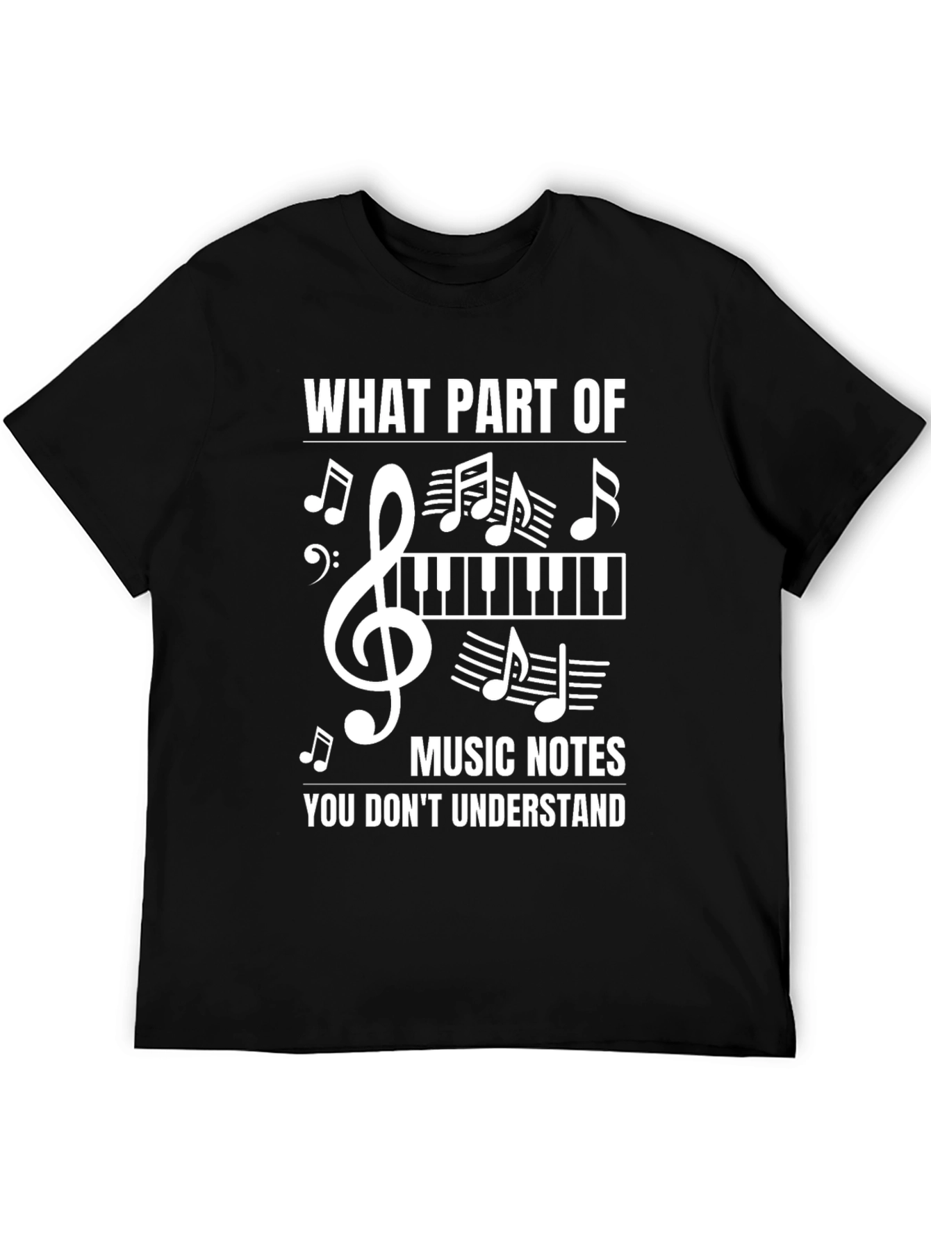 Music Notes Graphic T-Shirt - Musician Humor Tee