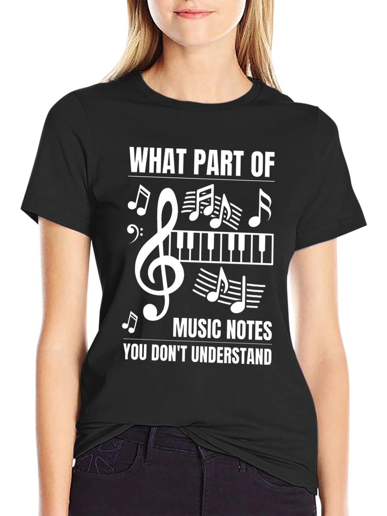 Music Notes Graphic T-Shirt - Musician Humor Tee