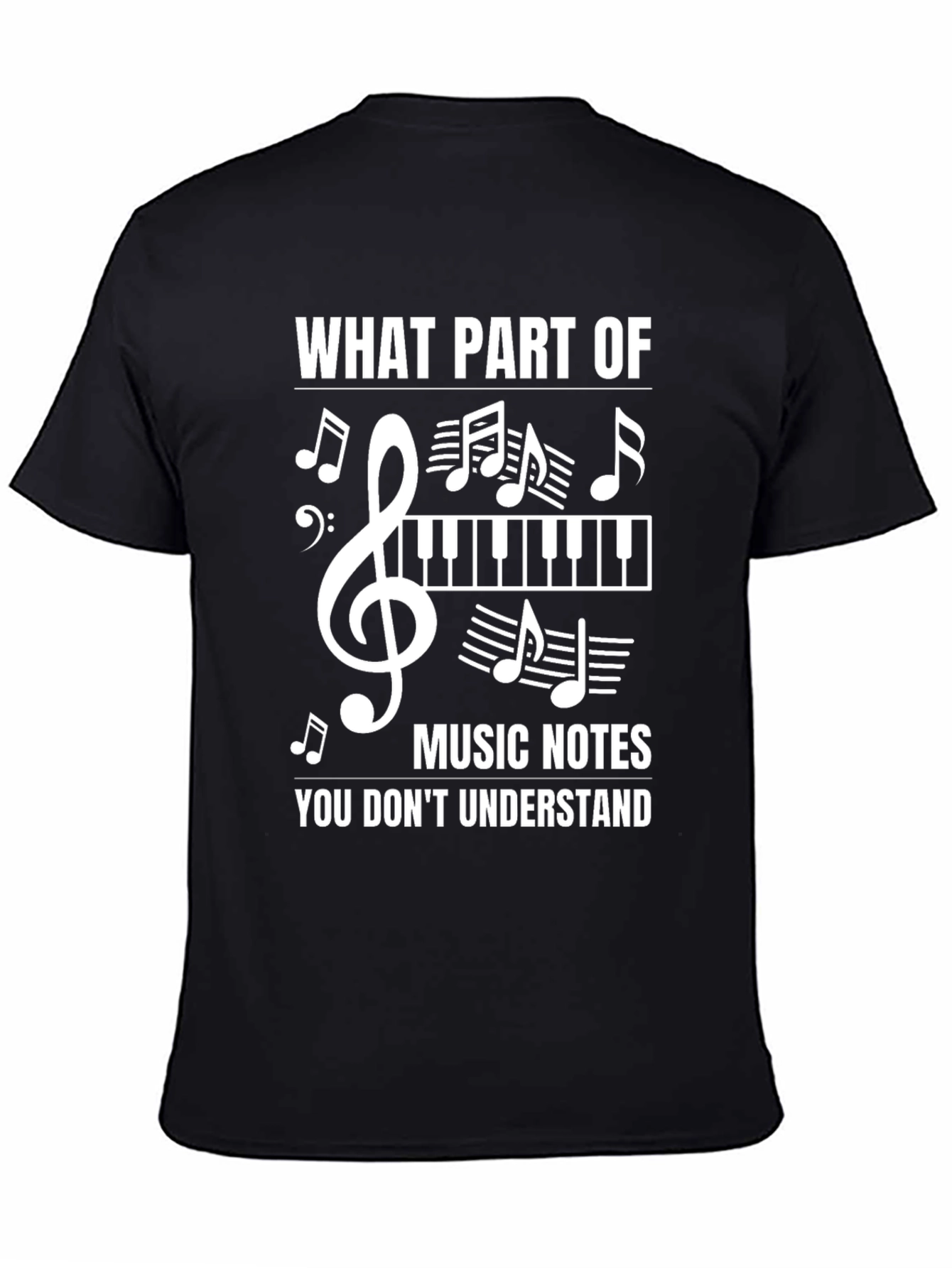 Music Notes Graphic T-Shirt - Musician Humor Tee