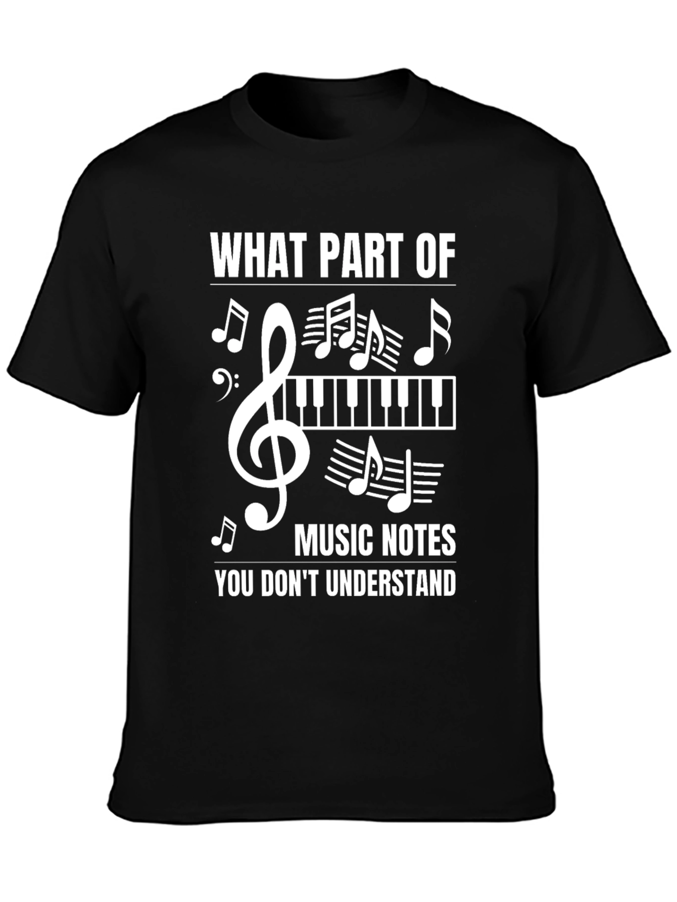 Music Notes Graphic T-Shirt - Musician Humor Tee