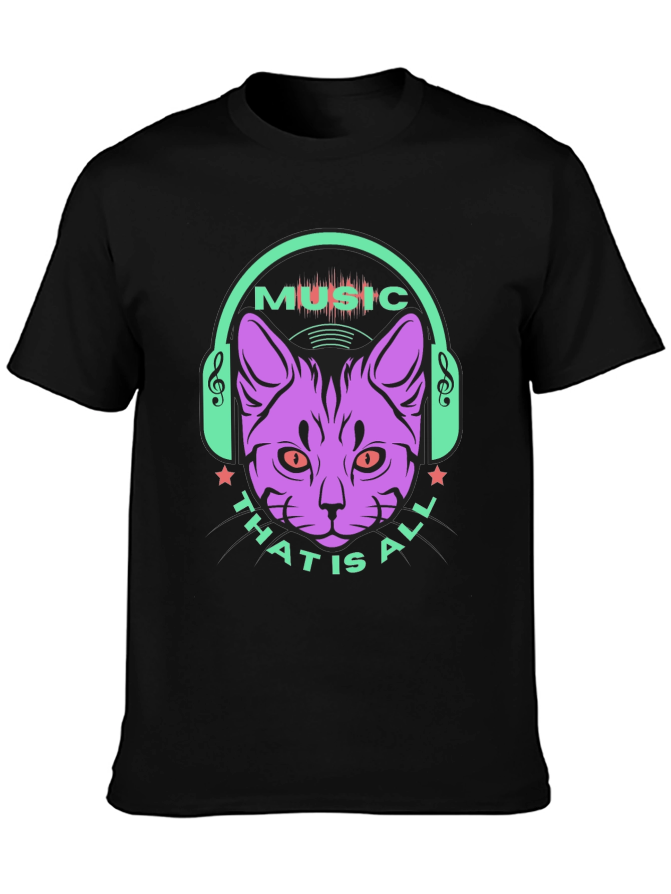 Music Cat Graphic Tee - Stylish Casual Wear