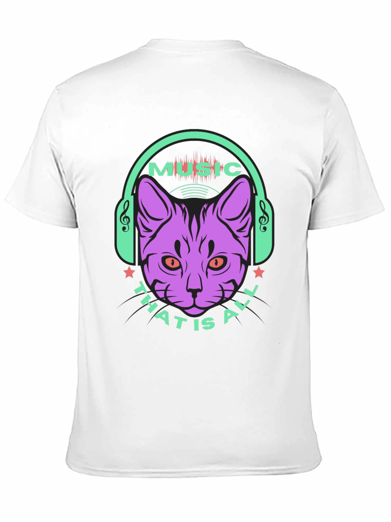 Music Cat Graphic Tee - Stylish Casual Wear