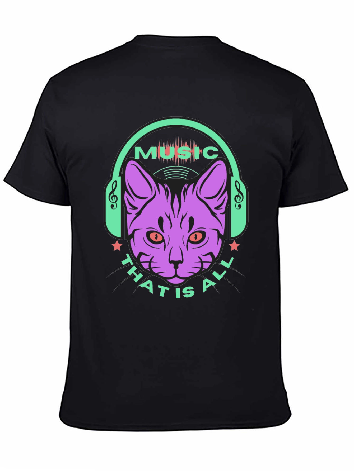 Music Cat Graphic Tee - Stylish Casual Wear