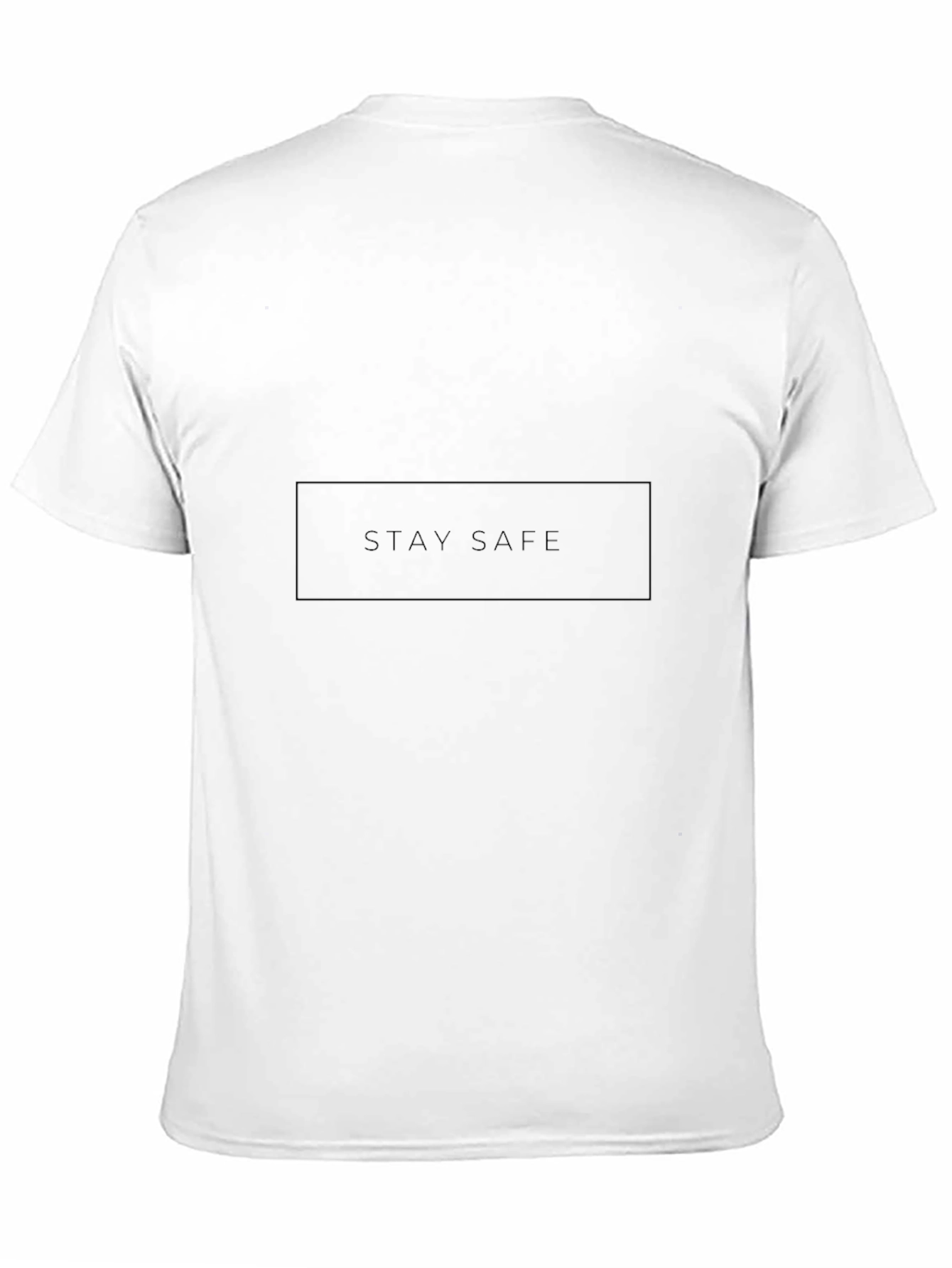 Stay Safe Black Graphic Tee - Casual Style