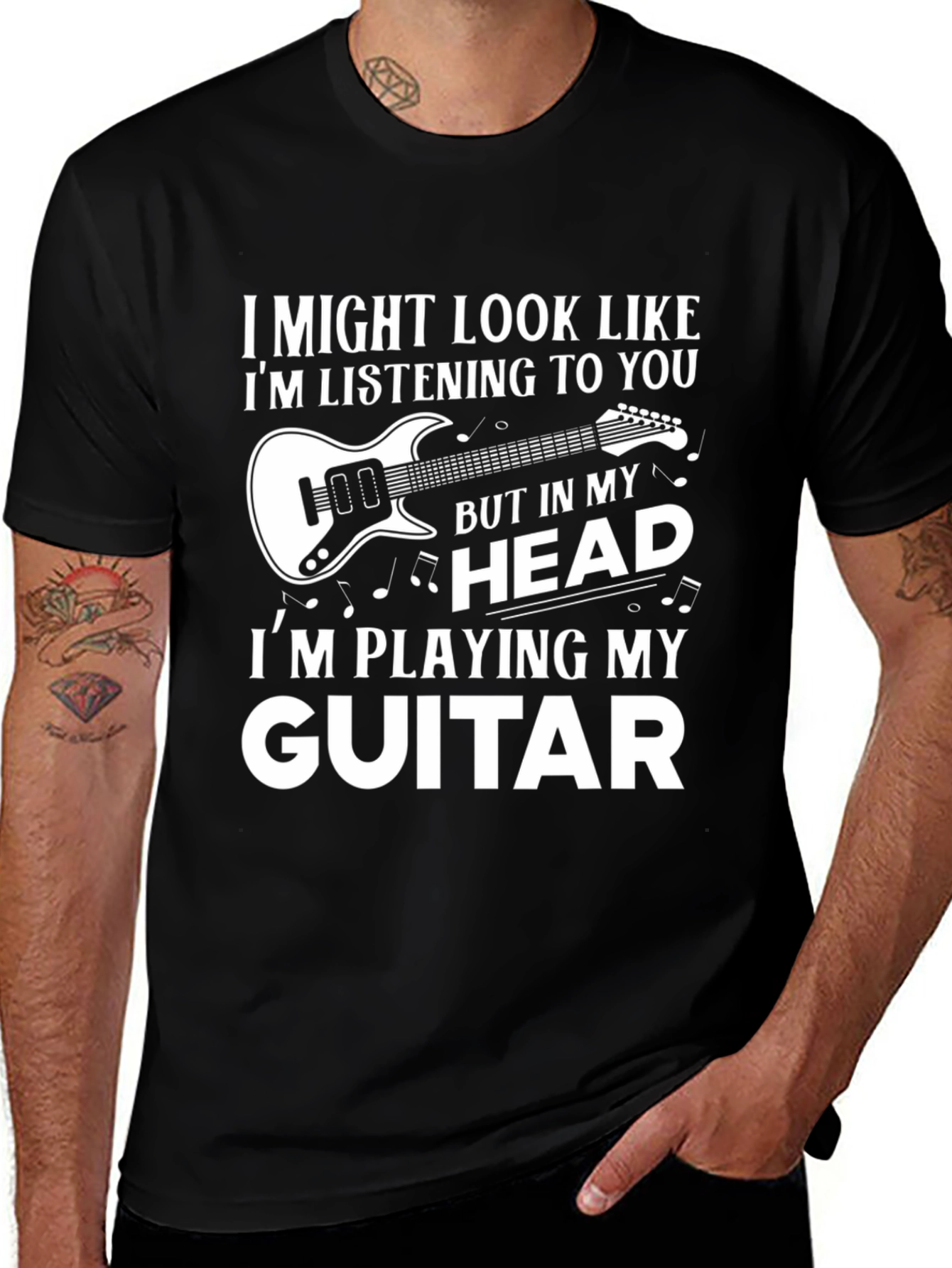 Guitar Lover T-Shirt: Playing in My Head