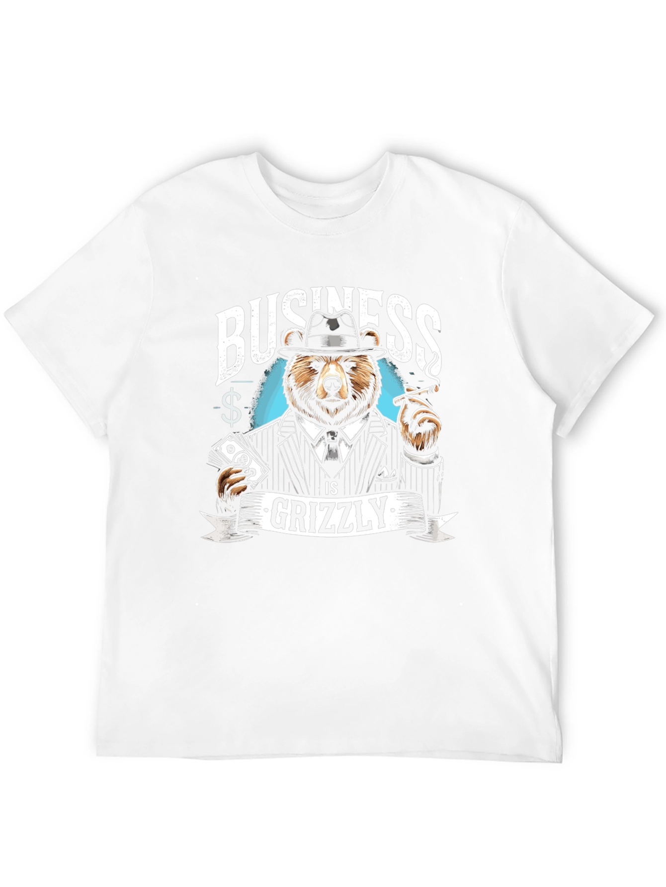 Business Grizzly T-Shirt - Cool Bear Design