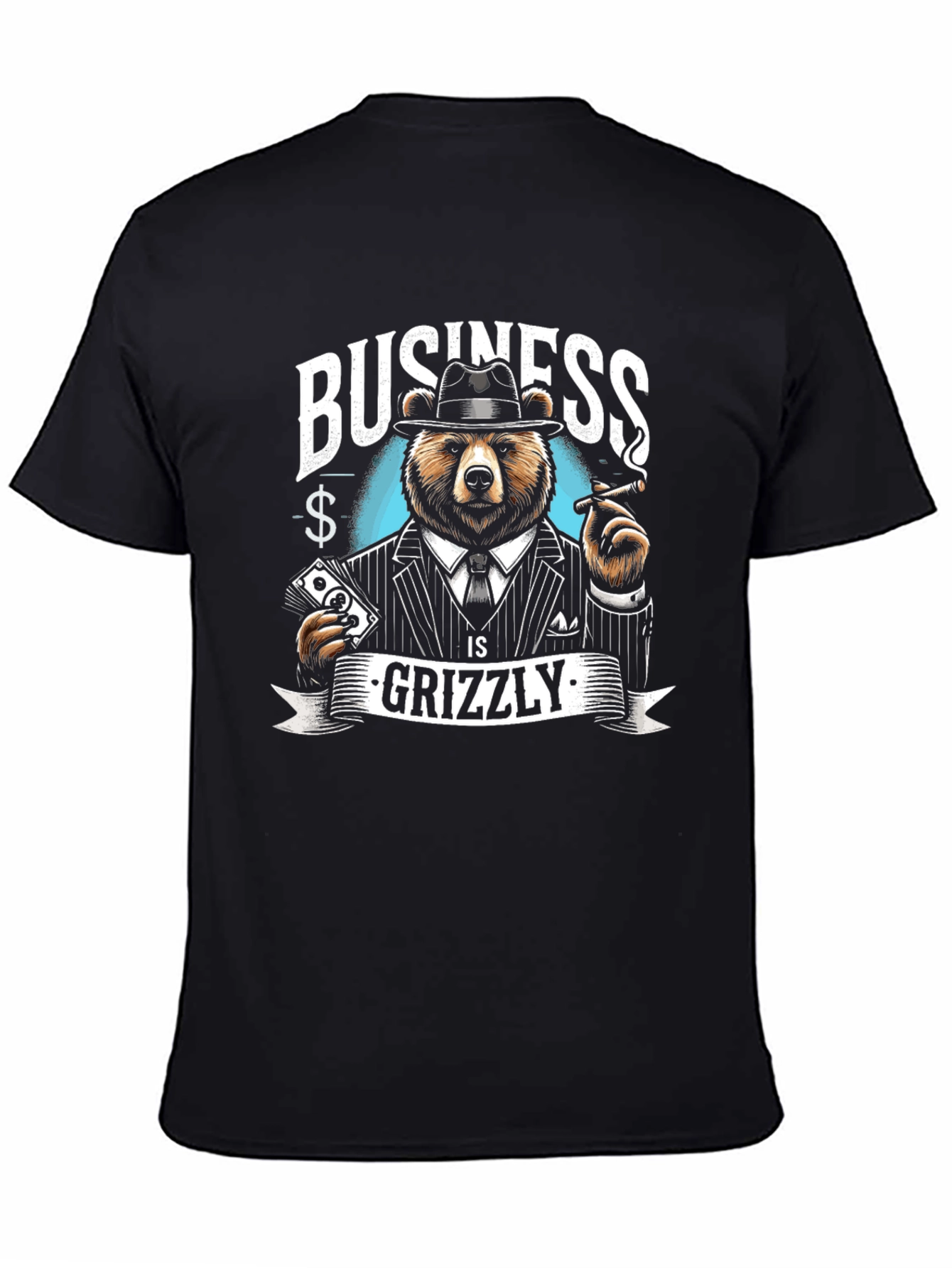 Business Grizzly T-Shirt - Cool Bear Design
