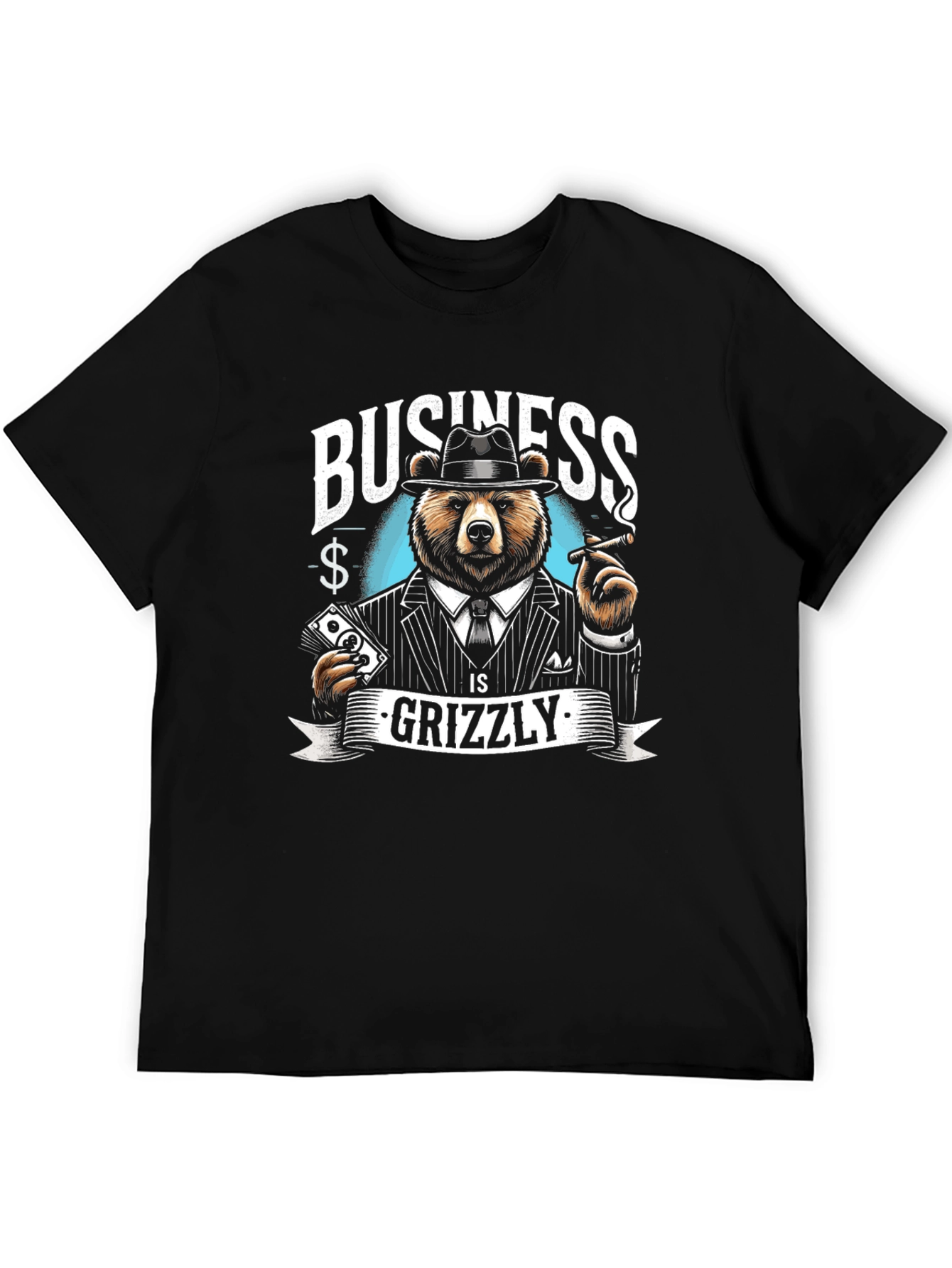 Business Grizzly T-Shirt - Cool Bear Design