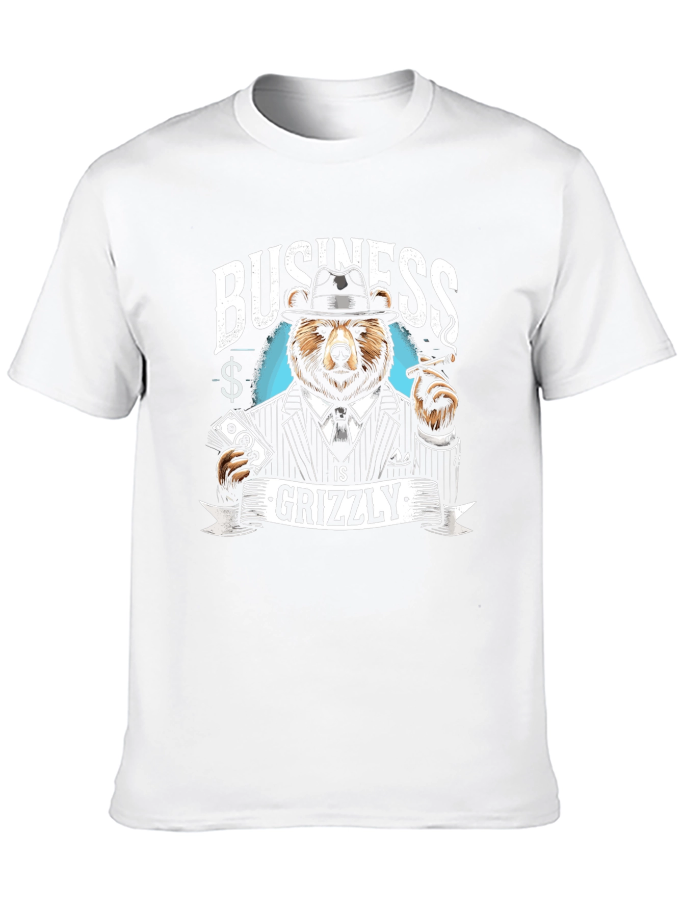 Business Grizzly T-Shirt - Cool Bear Design